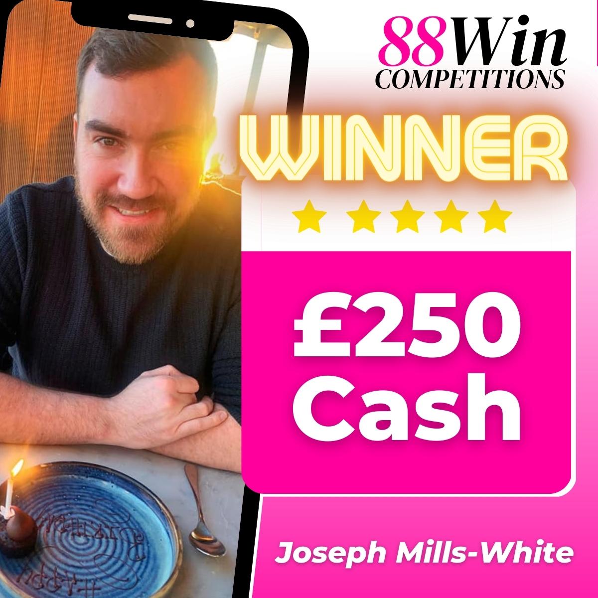 88Win Competitions £250 Winner Photo