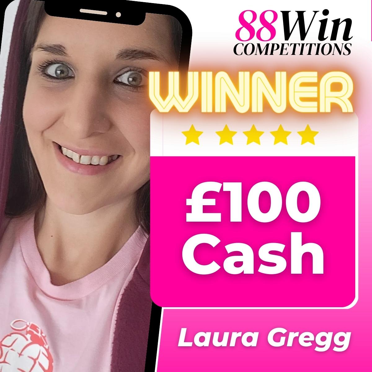 88Win Competitions Winner Photo £100 Cash